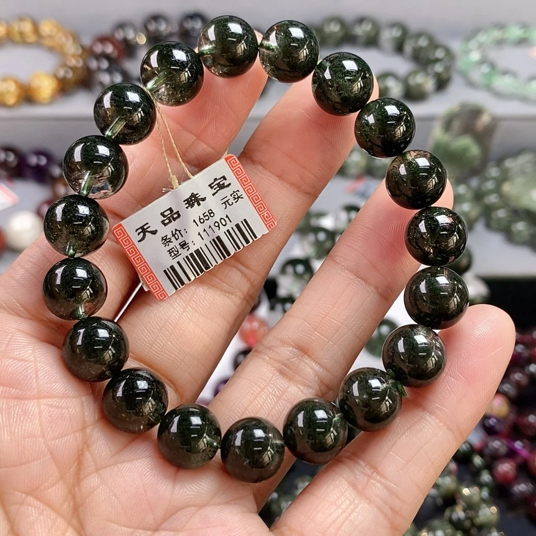 未镶嵌手链水晶绿幽灵手链111901