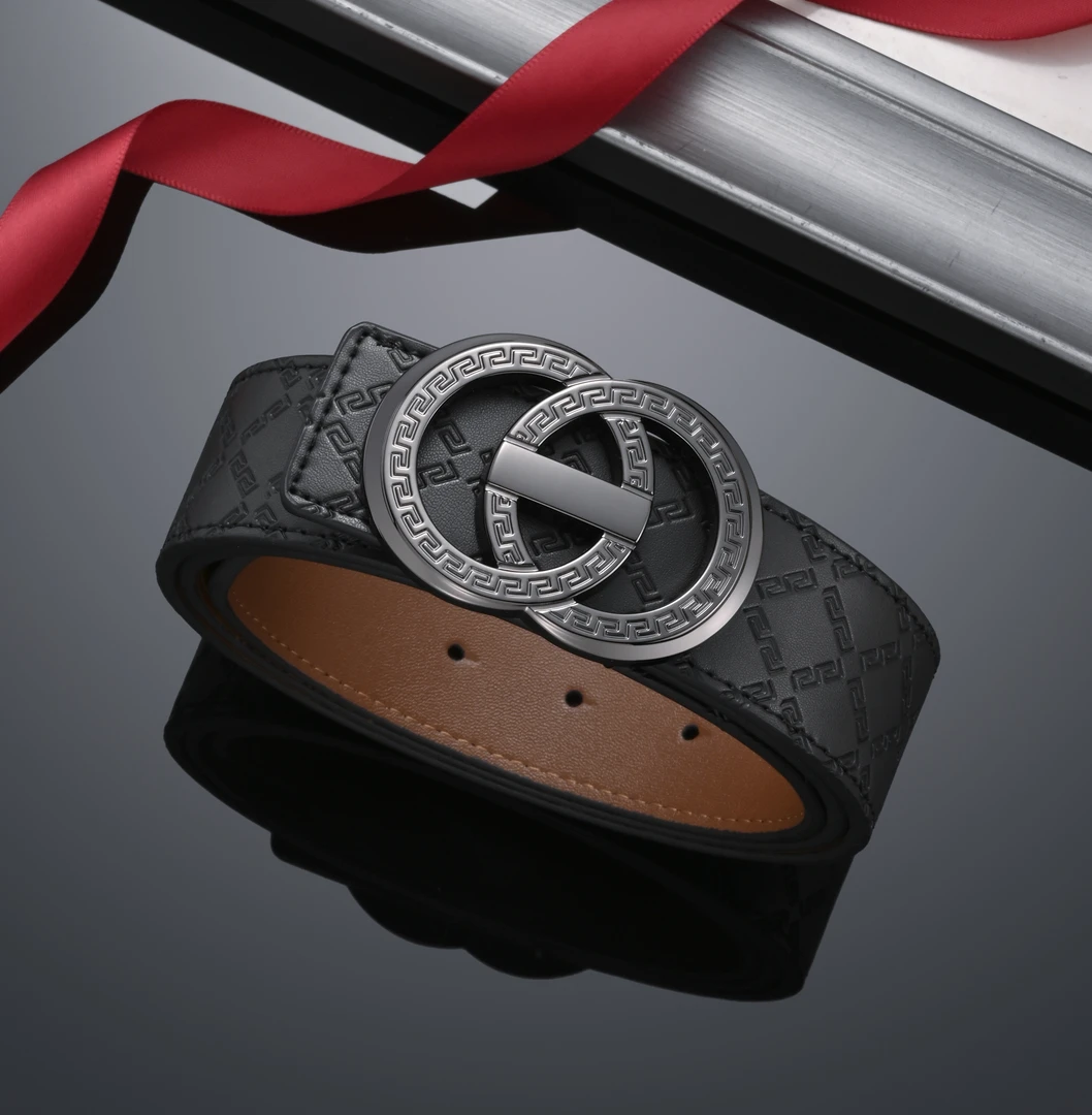 热卖款2025男士新款针孔皮带高档休闲简约商务经典男款皮带男款