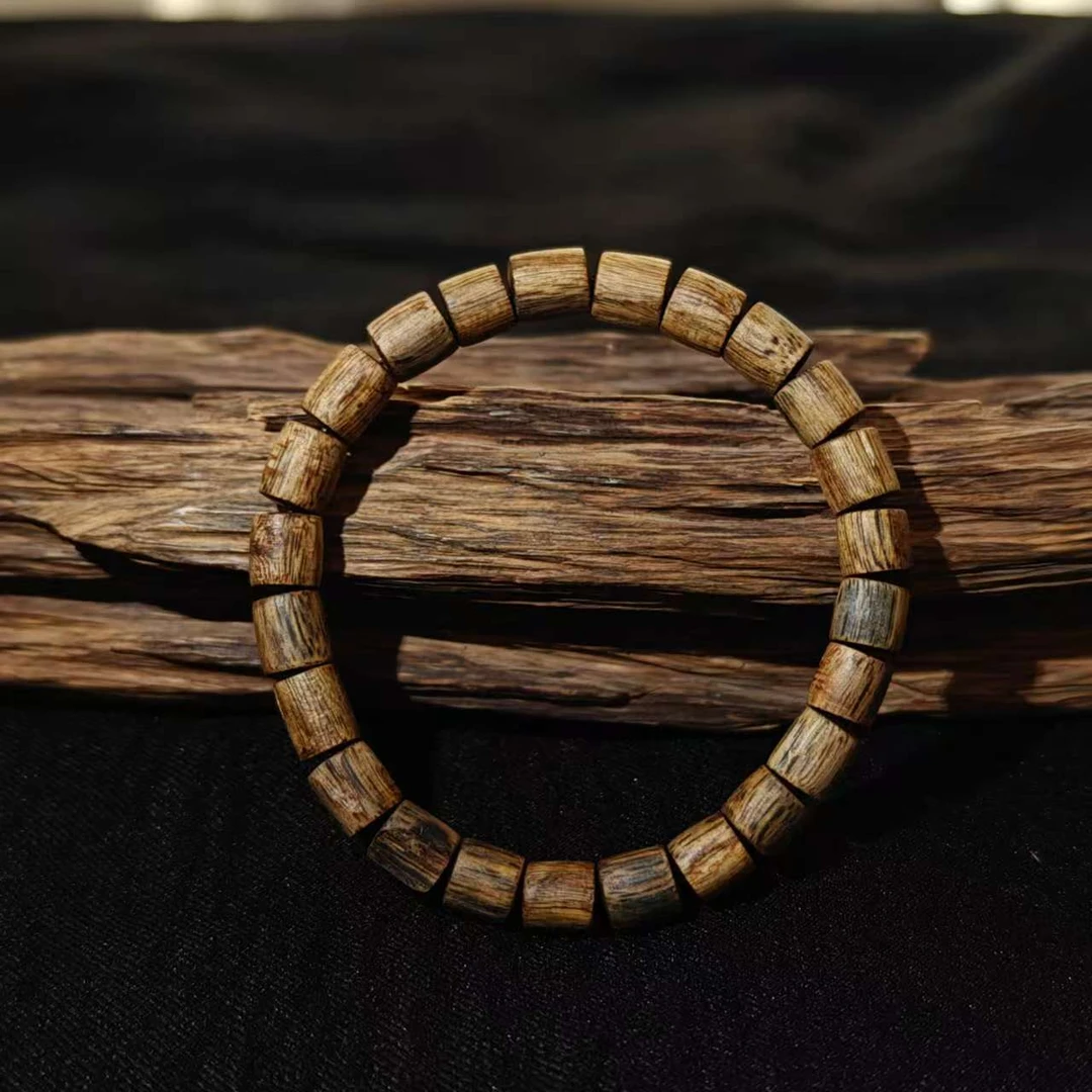 沉香LQ1098-4【福利款】直切桶珠素单圈