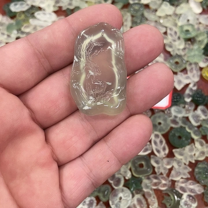 蛇纹石玉合金颈饰