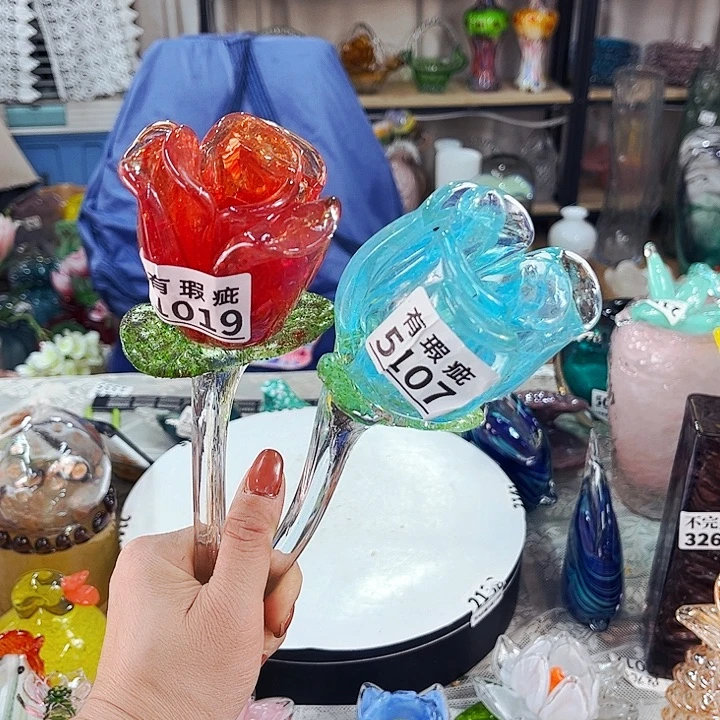 2朵瑕花 家悦琉璃工艺品