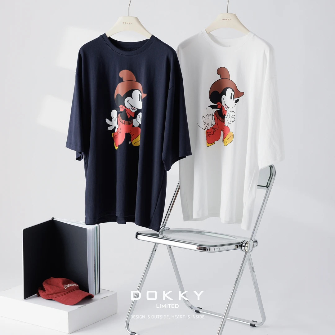 【腔调奇奇T.紫标】DOKKY女星oversize风.时髦减龄.六分袖宽松T恤