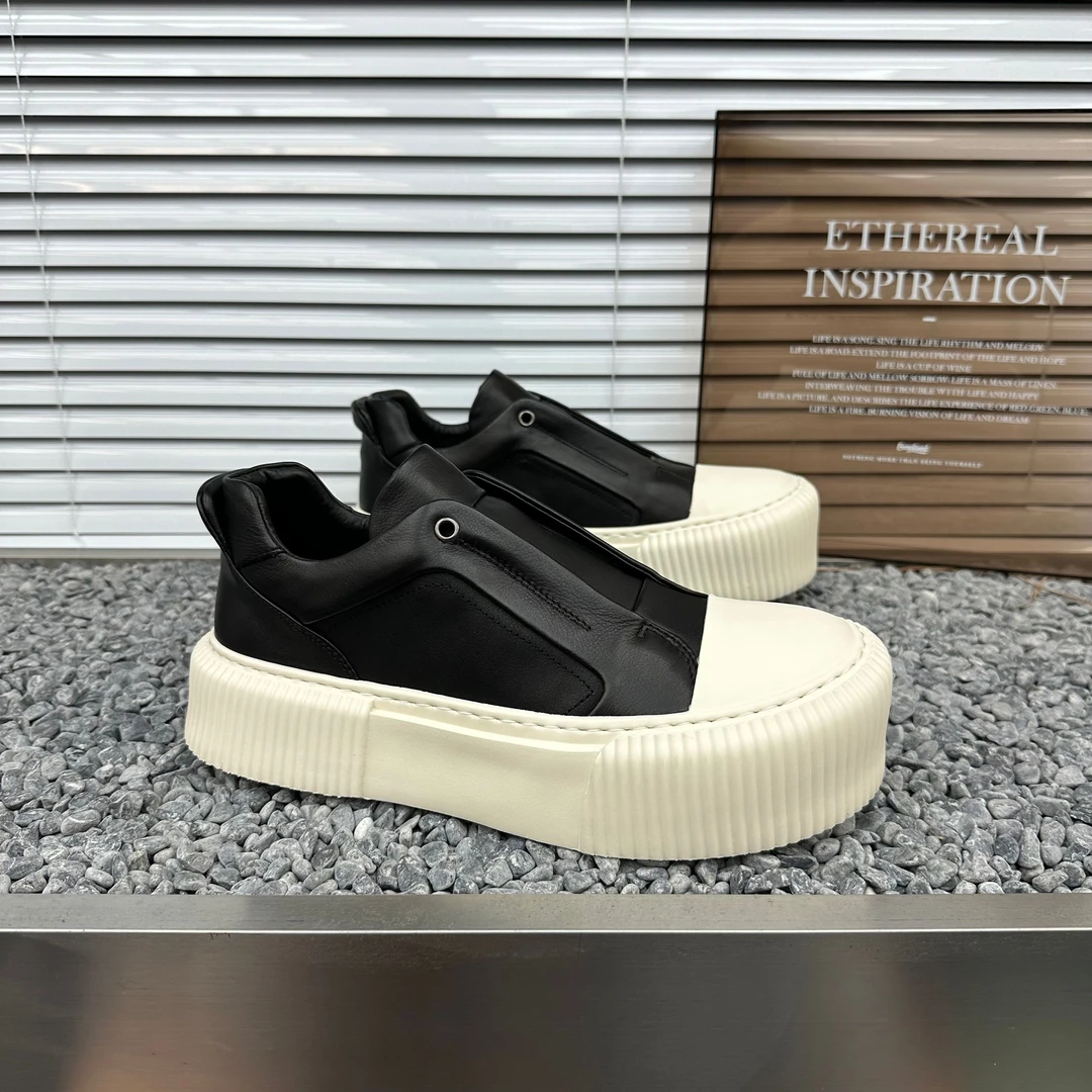 男款痞帅潮版高端饼干鞋厚底增高时尚百搭面包鞋男士潮鞋透气休闲