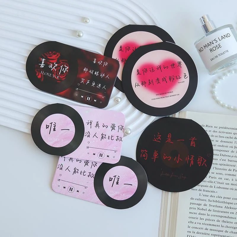 网红爆款七夕新款唱片机卡片鲜花包装装饰礼卡送女友diy资材