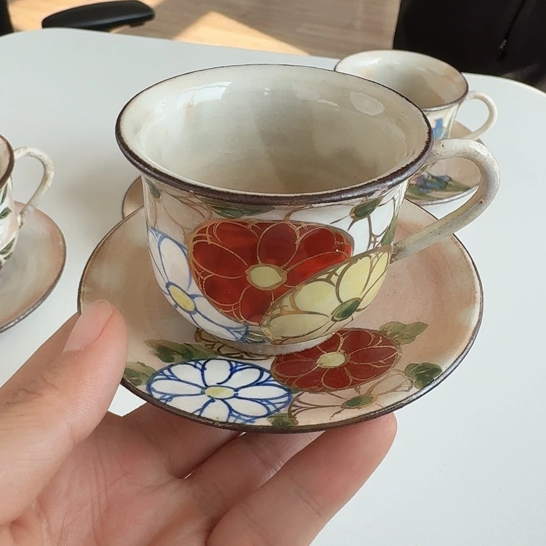 瓷清水烧贵菊杯➕碟容量90ml