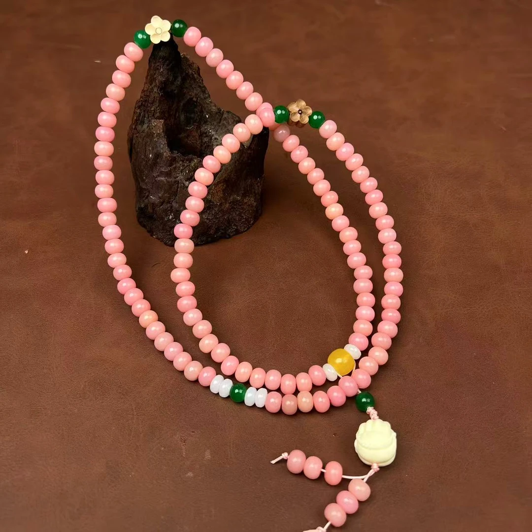 粉色菩提项链-LQ807