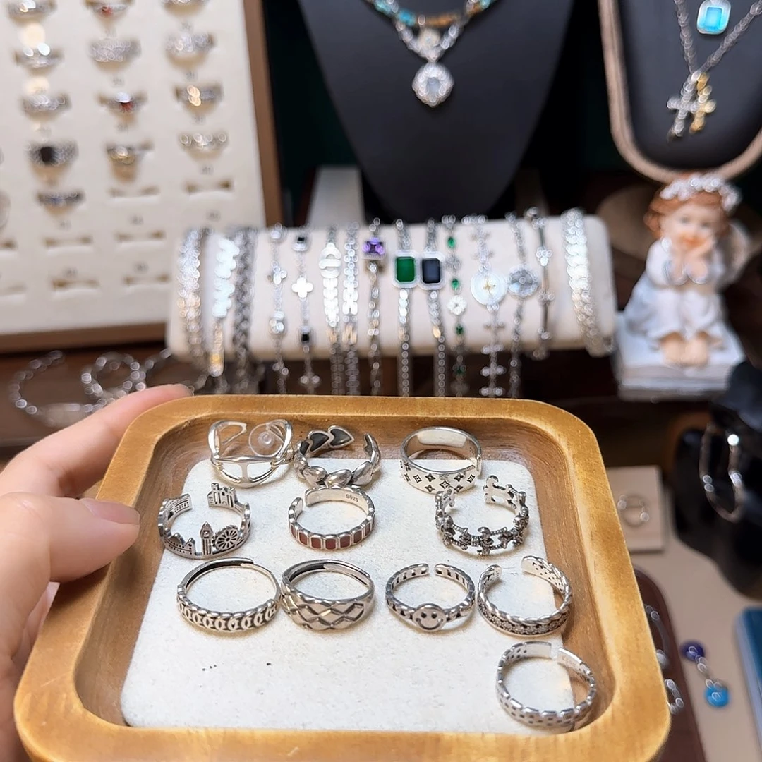 皮质925银戒指捡漏