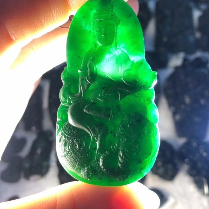 定制翡翠未镶嵌普贤