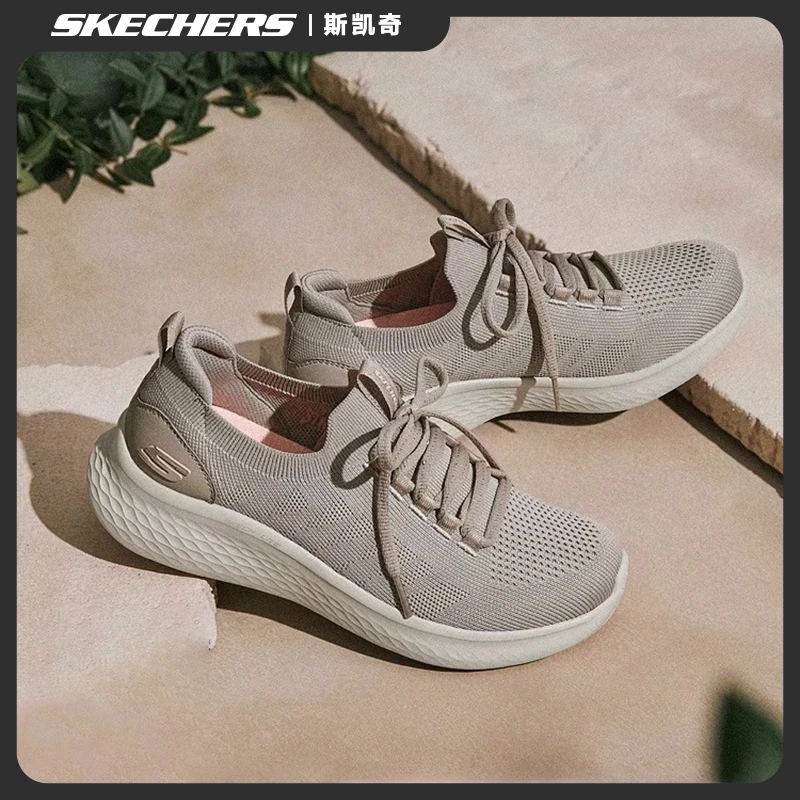斯凯奇女鞋夏网布透气一脚蹬散步鞋简约百搭休闲运动鞋轻质149994