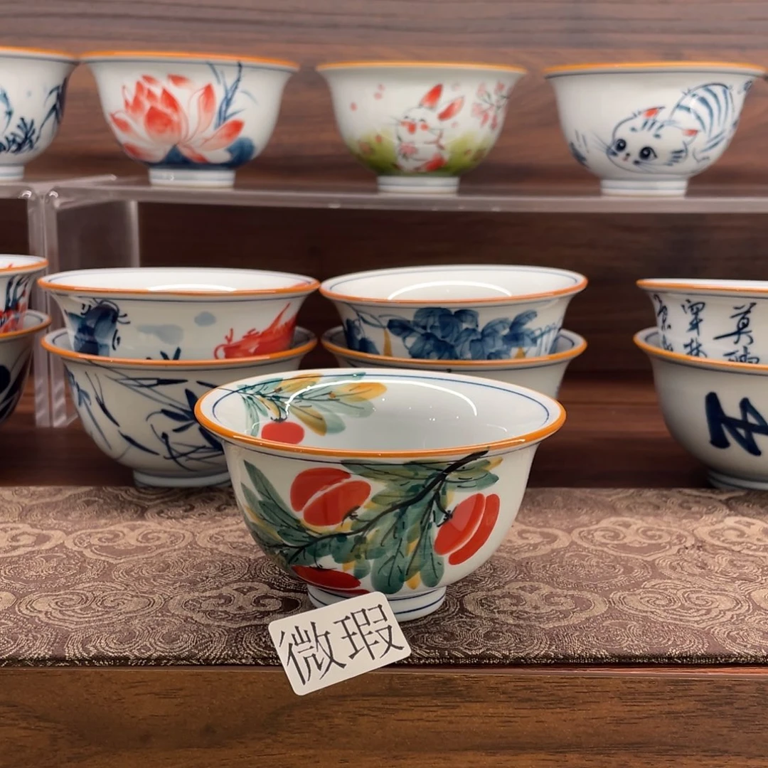 微瑕釉下彩纯手绘