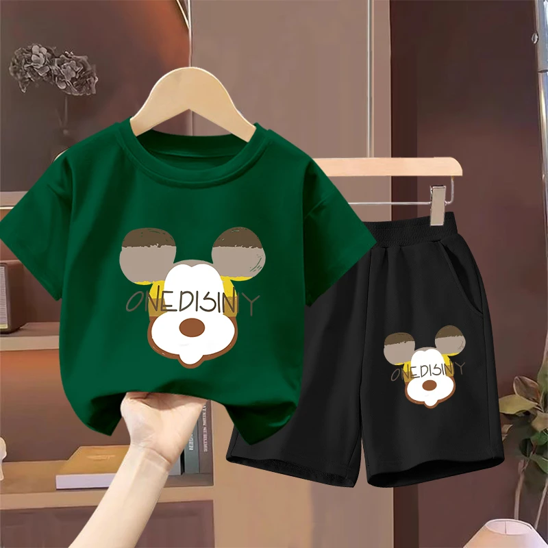 儿童男童100%纯棉夏装短袖洋气两件套夏季中小童套装外穿2025新款