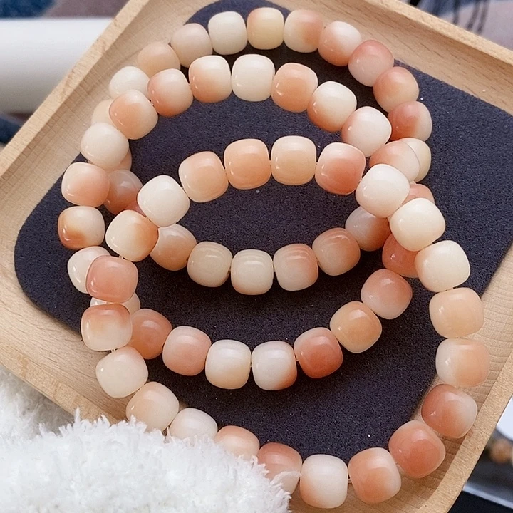 菩提根/象牙果手串微醺野莓飘花桶珠手串