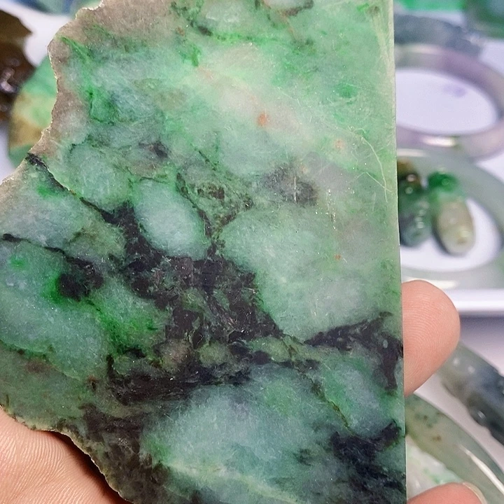 翡翠散珠天然翡翠A货挂件