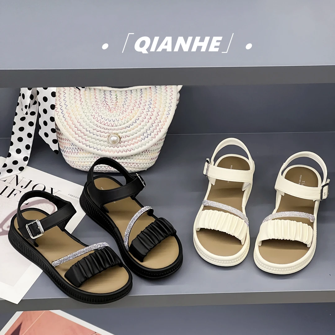 「Qan'h千合女鞋」•<泡芙云朵>舒适时尚休闲百搭女士凉鞋（25-68）