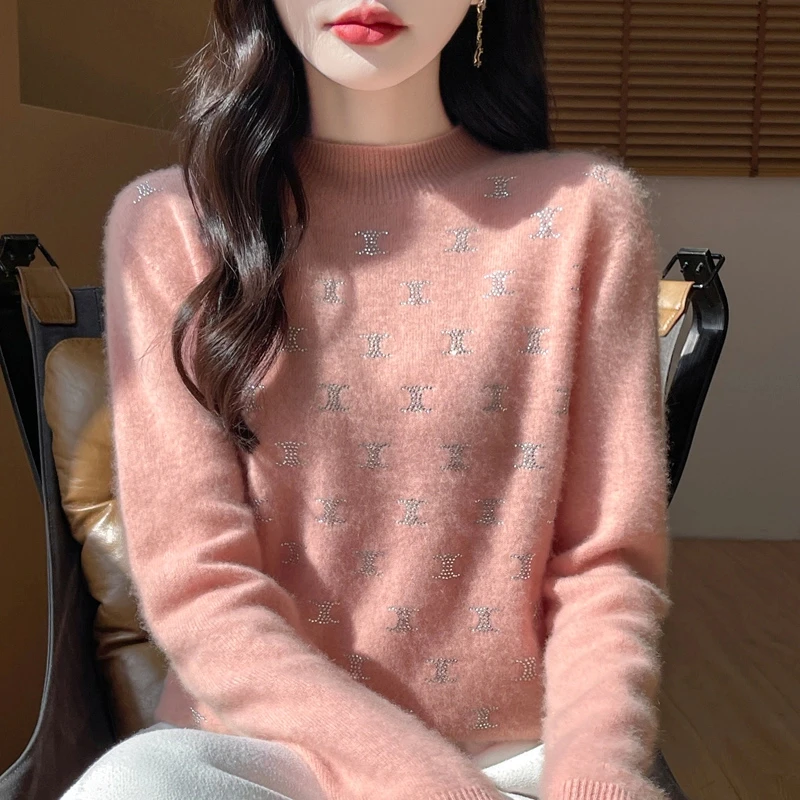 半高领短款纯色衫加厚内搭网红女士时尚百搭长袖圆领女装