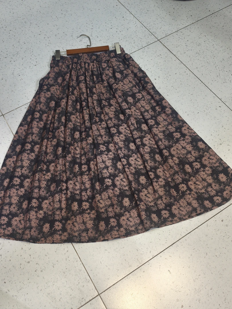 米莱家松紧带中国风高腰半身裙碎花复古夏季