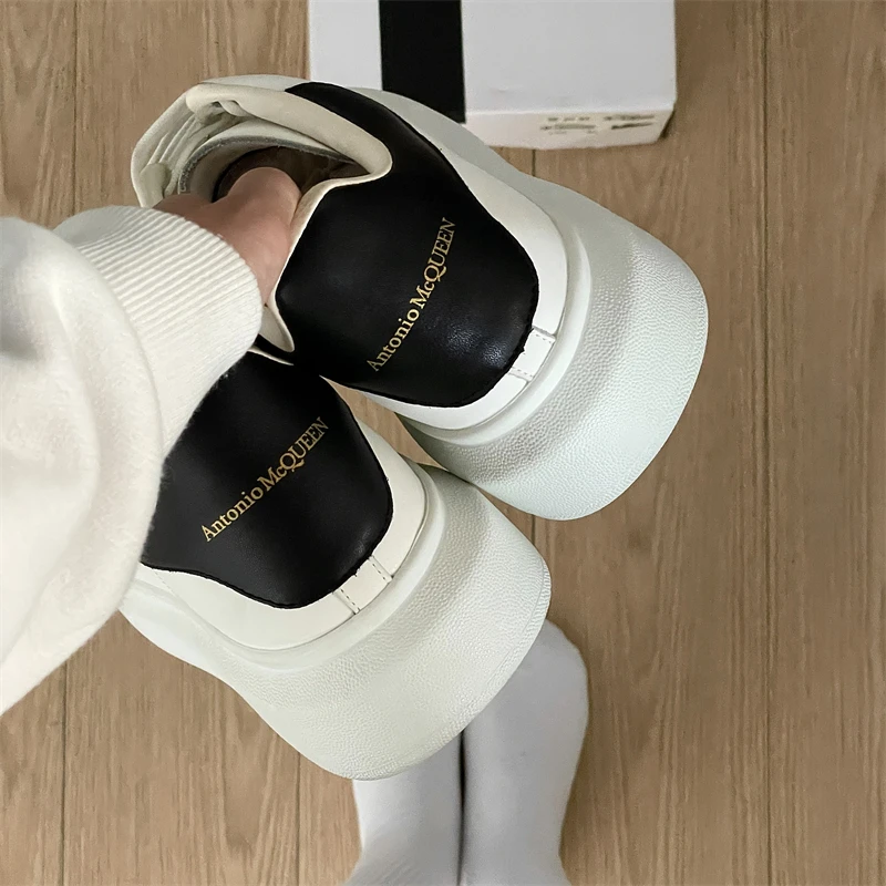 夕麦昆小白鞋男秋冬季新款时尚学生休闲厚底增高百搭板鞋潮高奢鞋