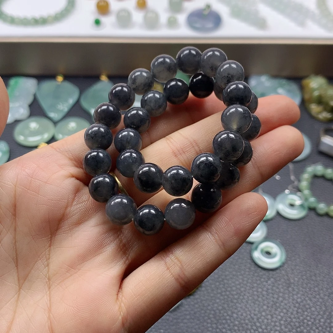 翡翠未镶嵌颈饰手串