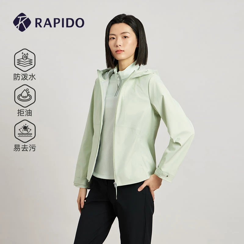 【欧若风】RAPIDO睿必度2025春季女士TEFLON修身连帽夹克CP5139J05