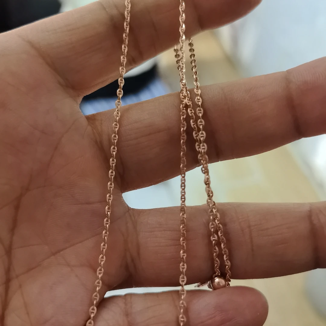 18k玫瑰金项链时尚