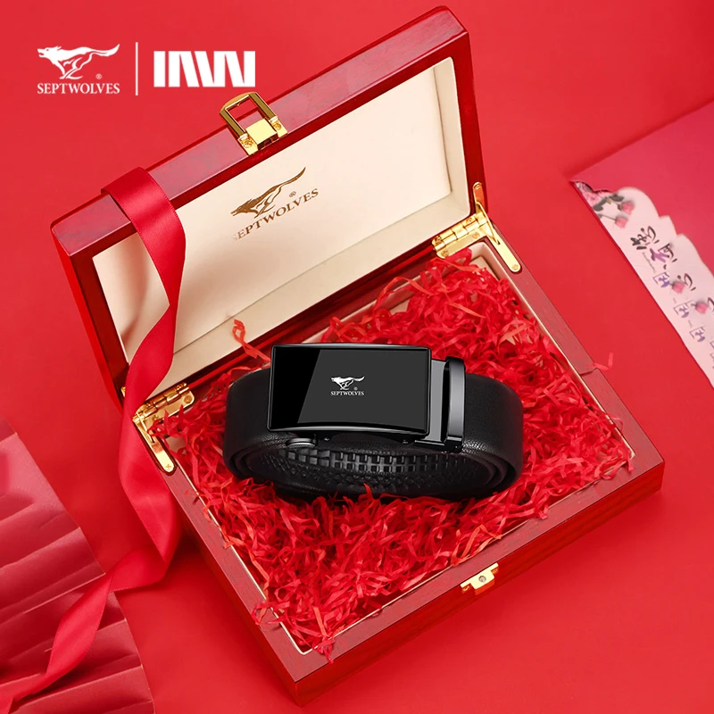 七匹狼皮带男士真皮2025新款头层牛皮腰带送男友老公生日礼物裤带