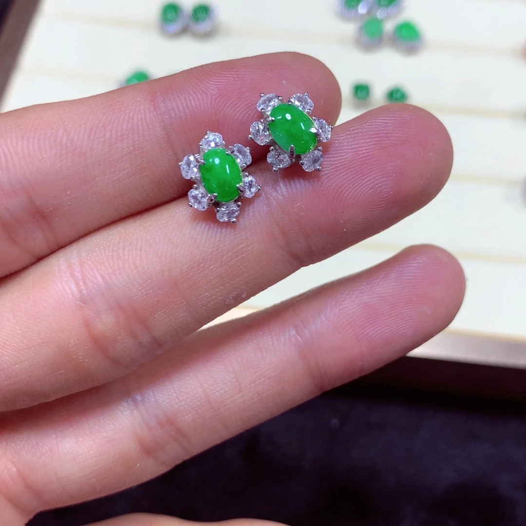 【闪购商品】翡翠戒指未镶嵌翡翠耳钉