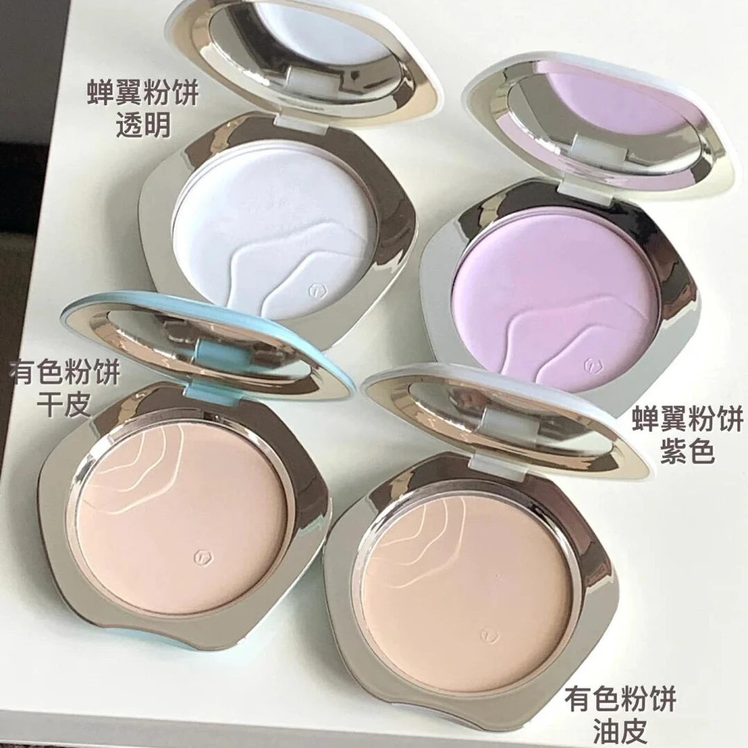 彩棠有色/透明蝉翼粉饼控油定妆持久补妆不卡粉持久不脱妆