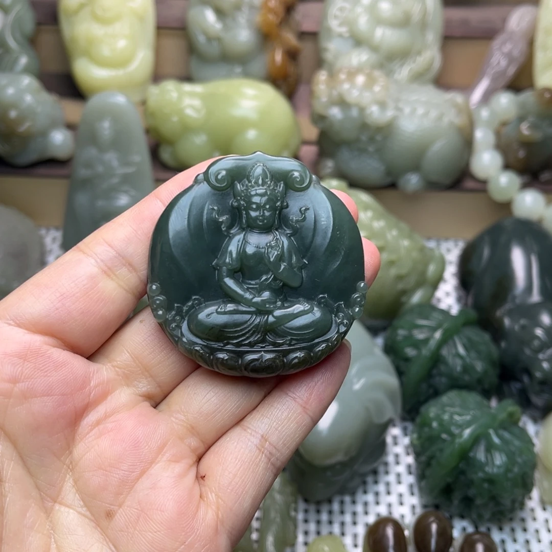 和田玉未镶嵌挂件