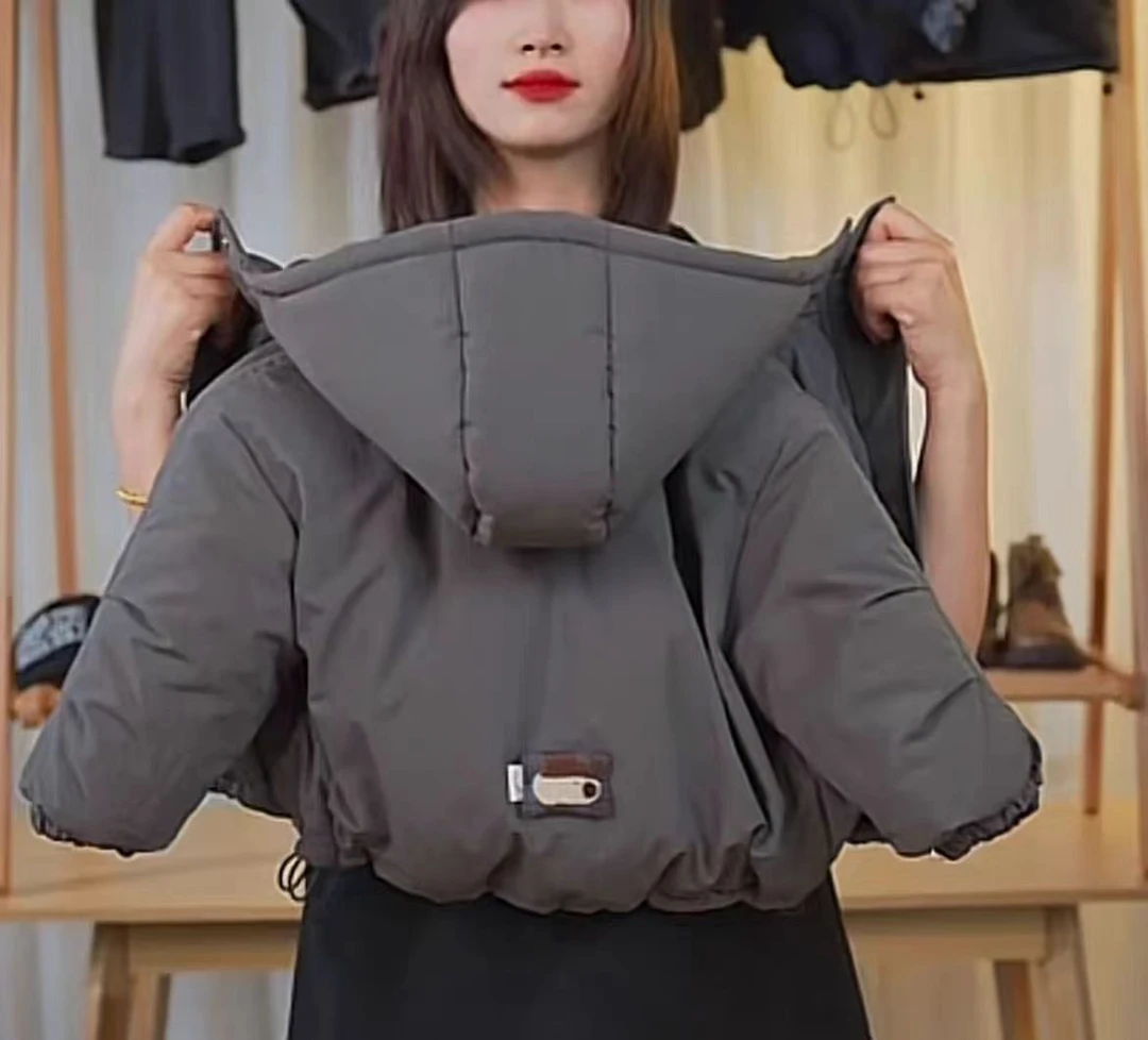 男童秋冬款2025冬季韩系连帽百搭保暖加棉加厚棉服女童冬装时髦