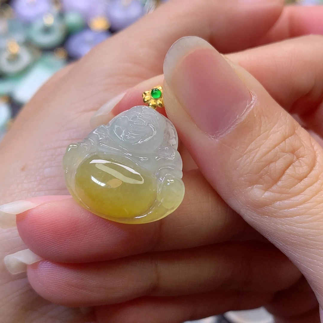 【闪购商品】吊坠(赠链)18K金镶嵌翡翠