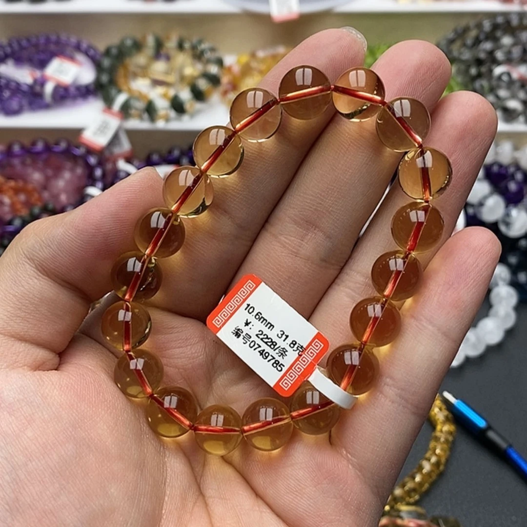 【闪购商品】黄晶手链未镶嵌点**學黄水晶暴力黄