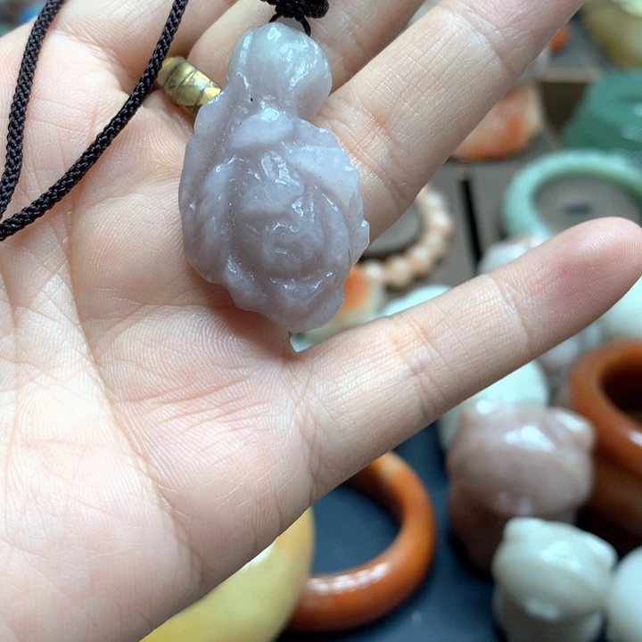 石英质玉（黄龙玉）合金颈饰