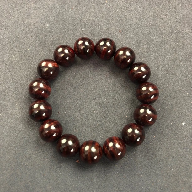 海南黄花梨老料帝王紫树根15mm手串 s0688