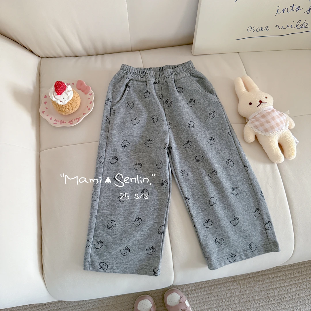 【现货】妈咪森林童装2025年春新款满印猫裤251-MMSL-251010