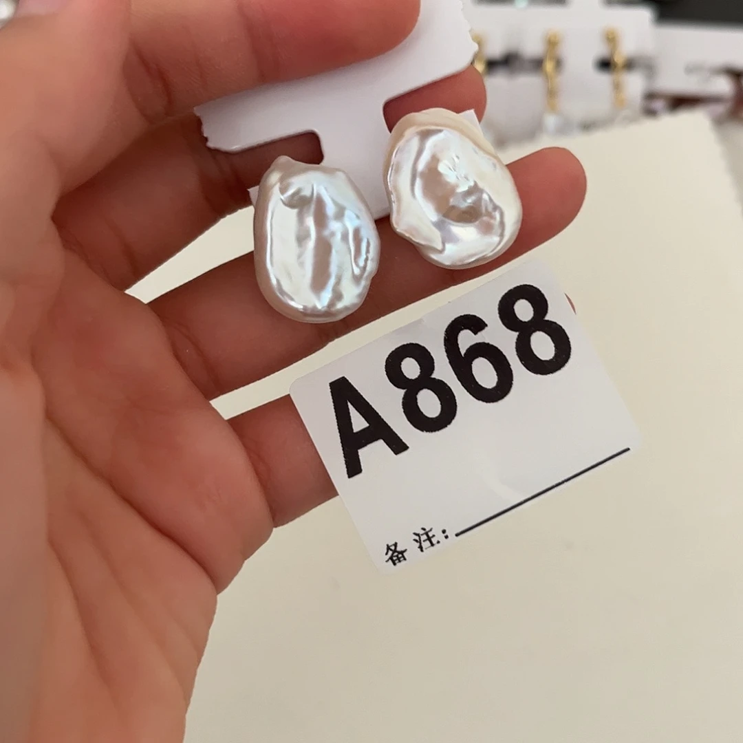 银S925镶嵌淡水珍珠耳饰