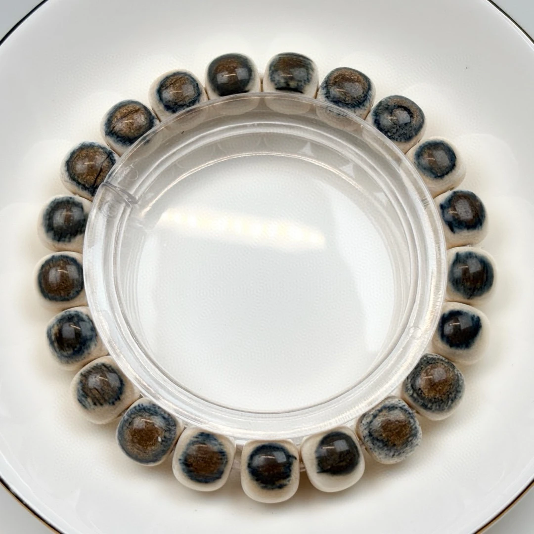 猛犸象牙蓝眼睛10*9手串