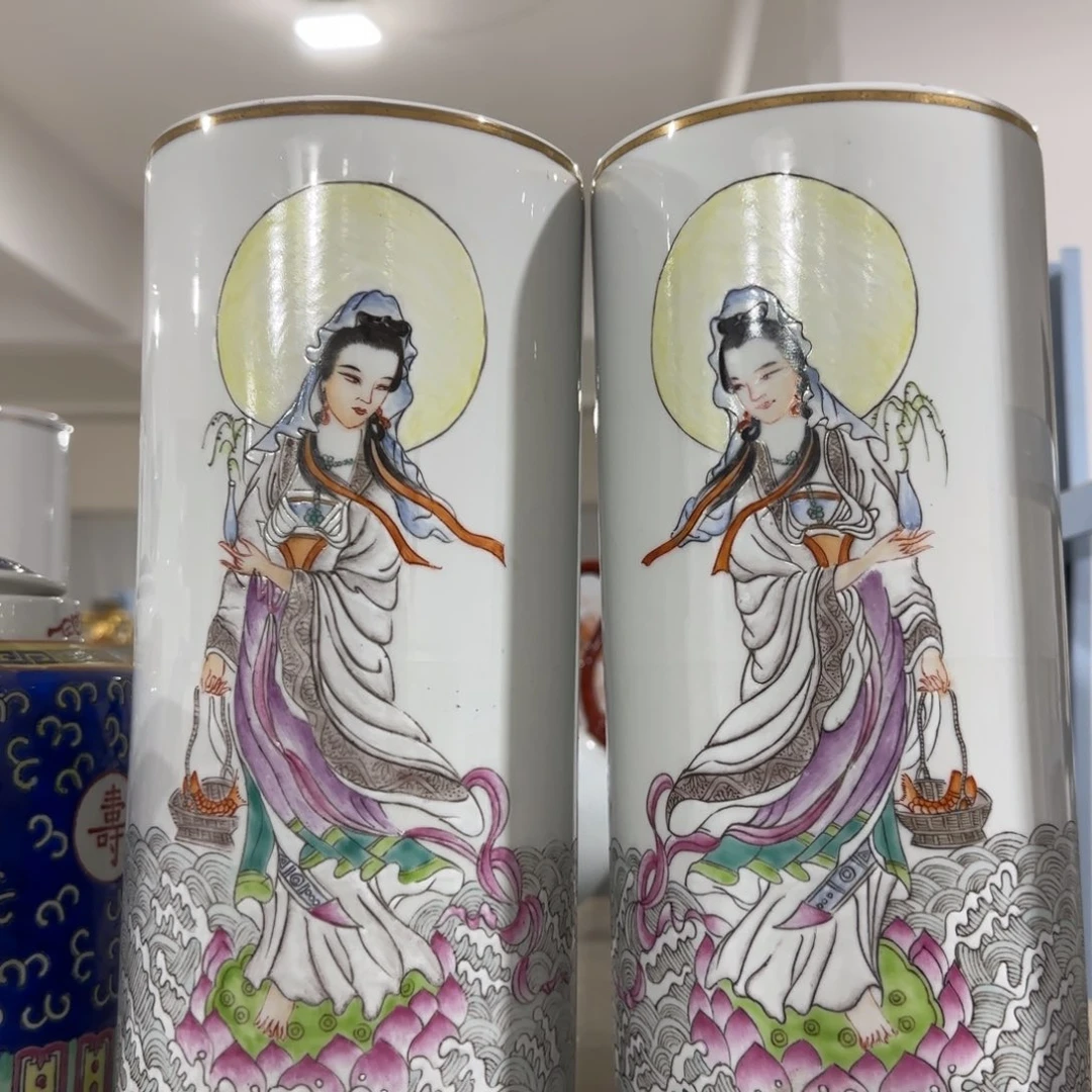 手绘瓷器，全部处理