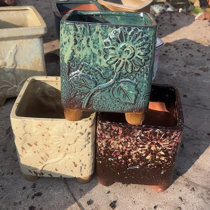 紫砂茶碗三个口径14高度16