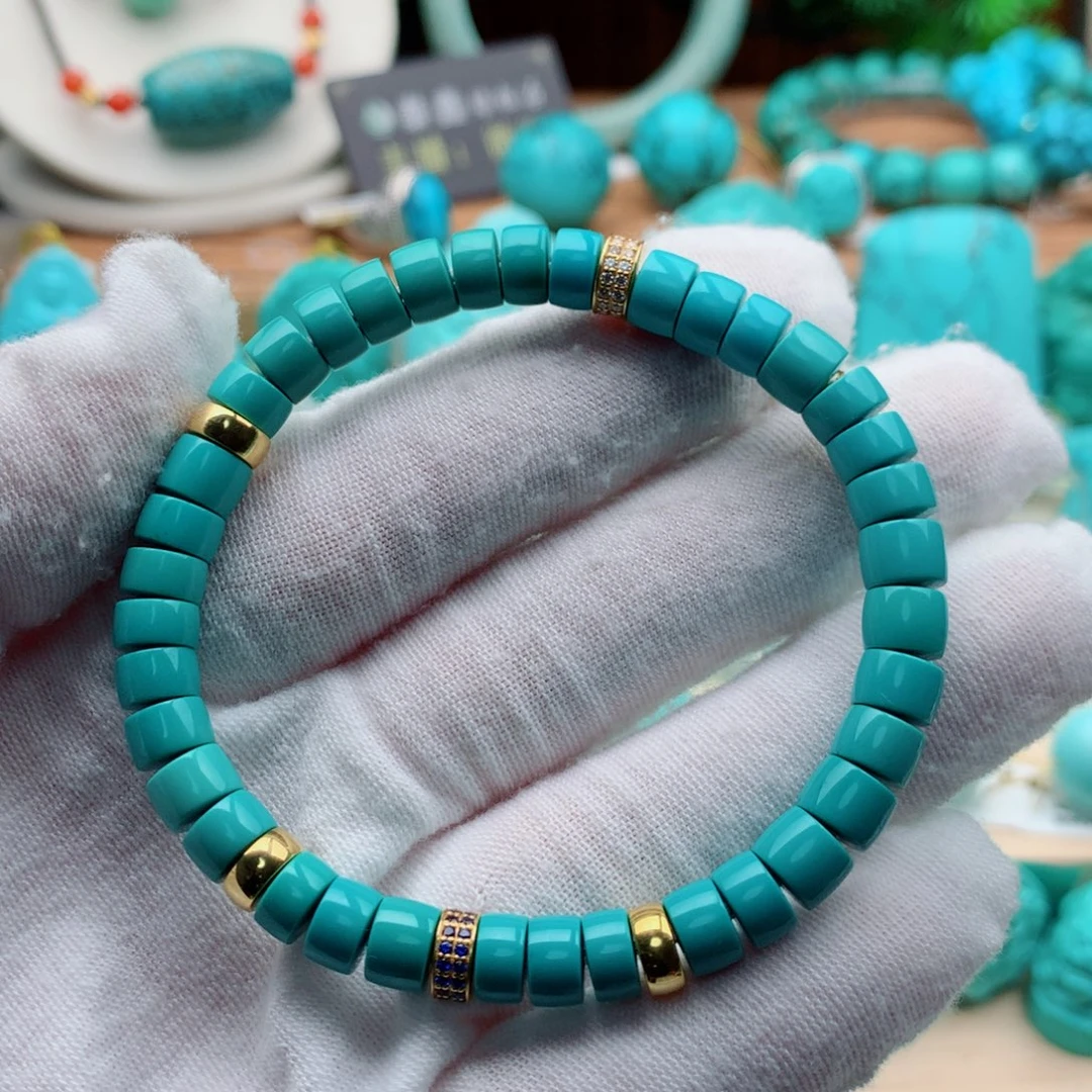 绿松石颈饰18K金镶嵌