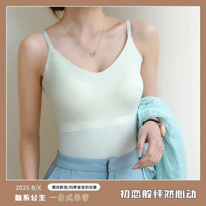 【一体式吊带背心】懒人必备神器自带3D胸垫防走光｜冰丝透气不闷汗