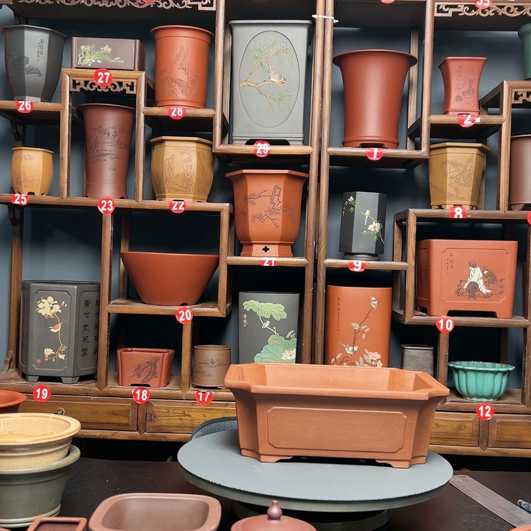 紫砂花盆M*生紫砂马槽