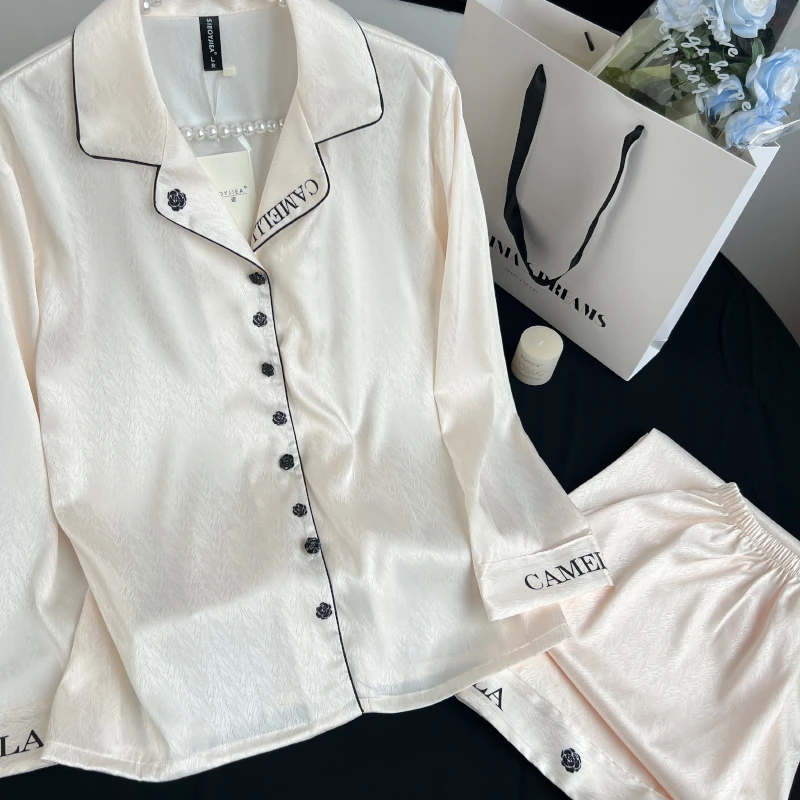 轻奢家居服纯穿出门欲风冰丝睡衣女款爆款2025新款春秋高级感ins