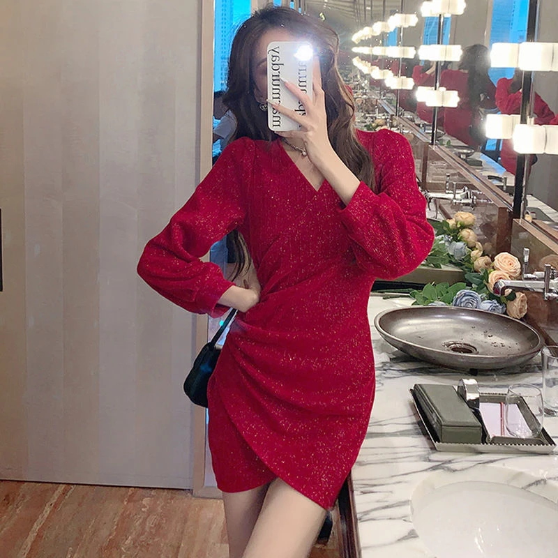 雪尼尔连衣裙福利款