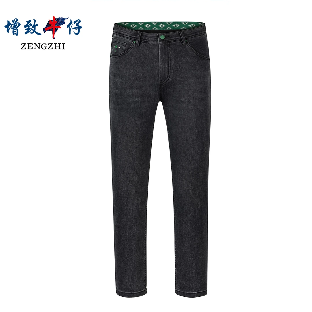 ZENGZHI/增致牛仔春夏灰色常规款欧版修身小直筒男士牛仔裤H18