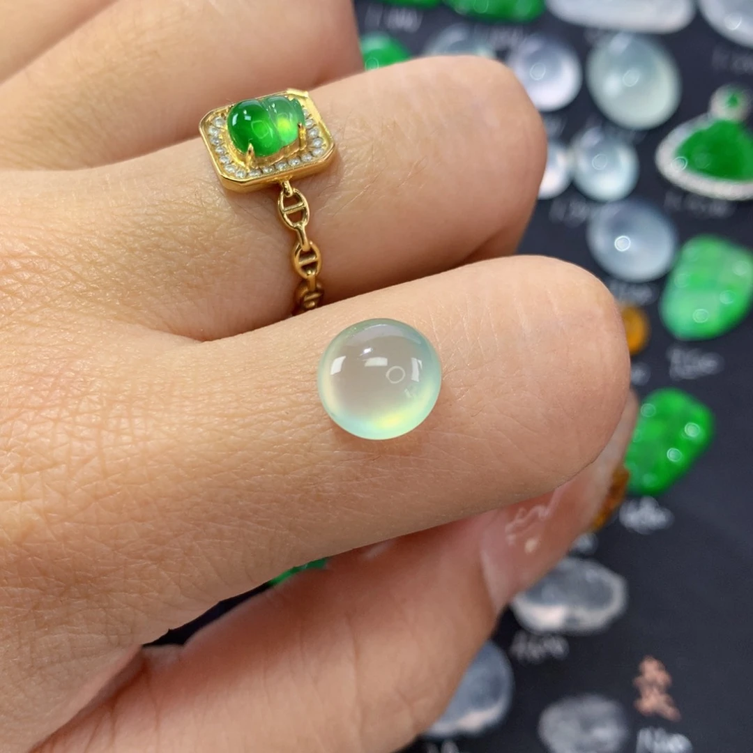 翡翠颈饰未镶嵌纯天然缅甸A货翡翠