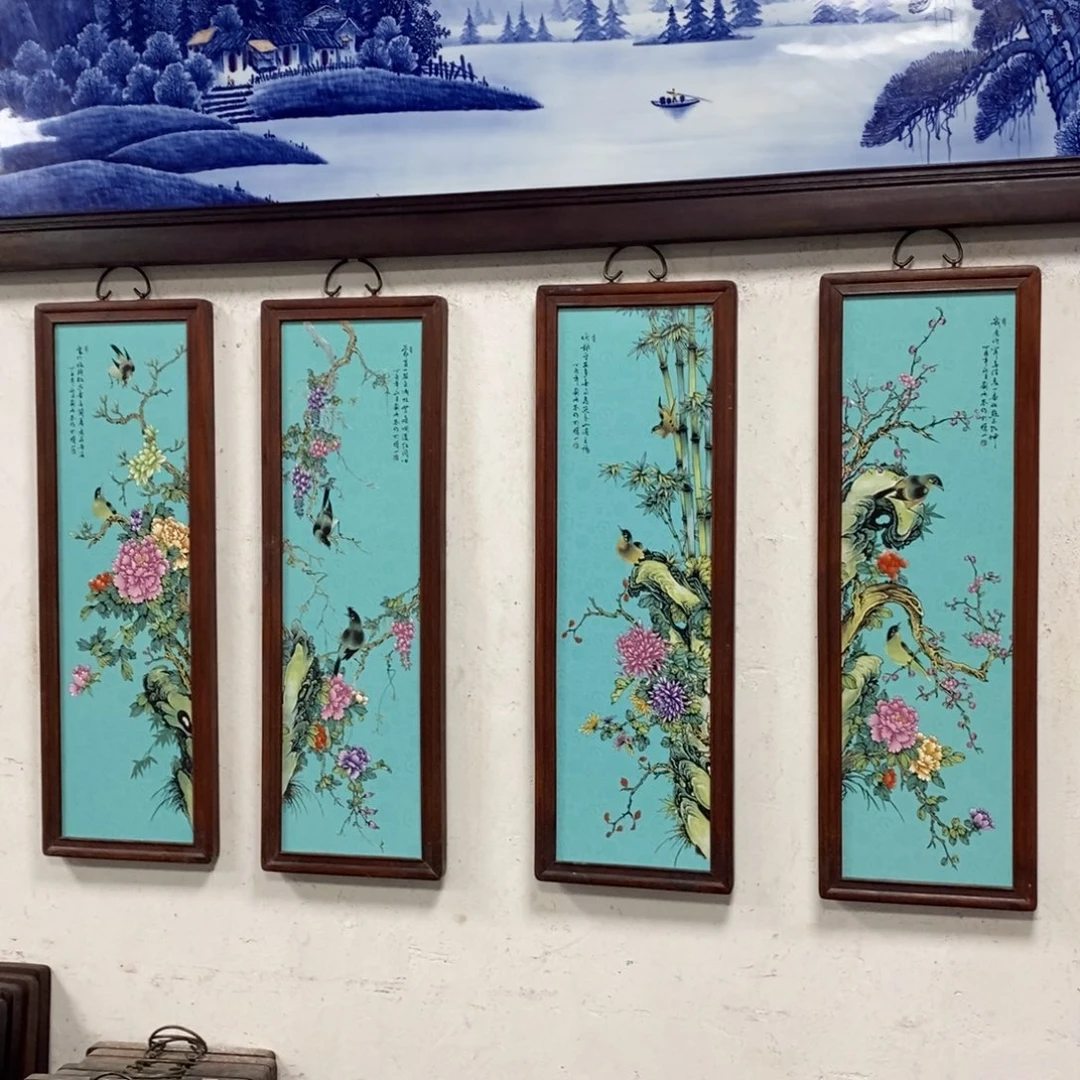瓷80*28*4 景德镇瓷板画柴窑烧制