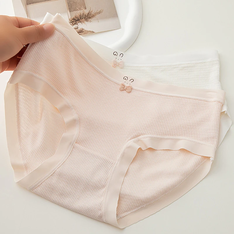 中腰女士内裤大码舒适少女透气夏季简约学生无痕薄款棉裆女生裤头