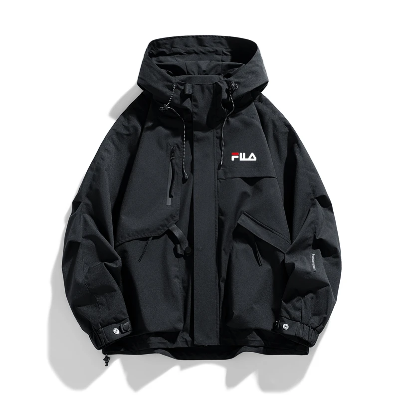 一折专区丨美式连帽冲锋衣男款春秋季2025新款工装夹克运动外套男