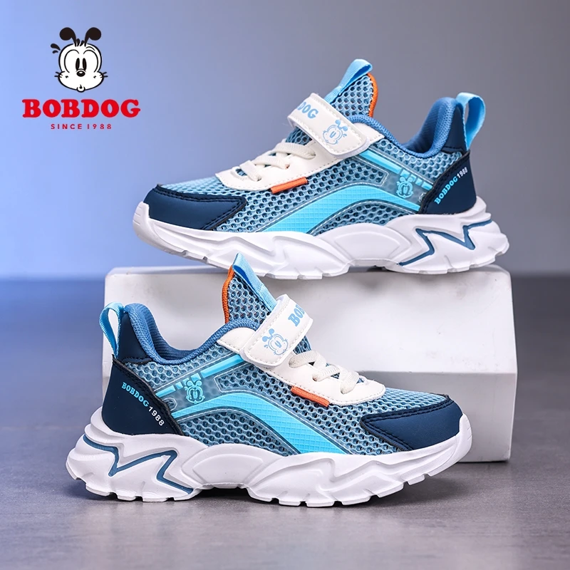 巴布豆男童运动鞋夏季单网镂空透气软底轻便运动鞋儿童防滑跑步鞋