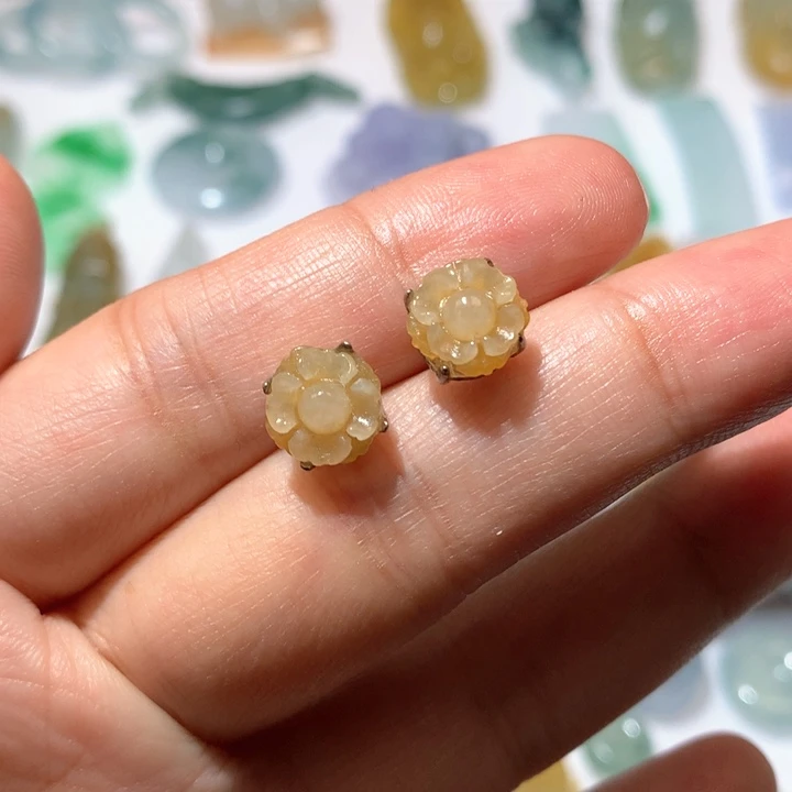 未镶嵌定制翡翠花花